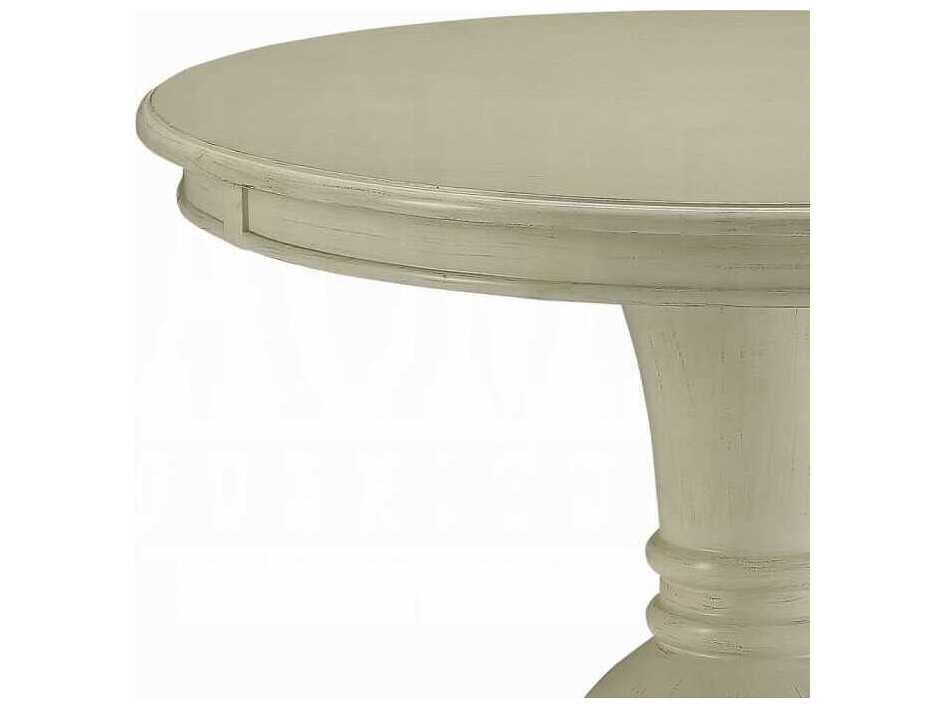 Acme Furniture Alyx Round Wood Antique White End Table