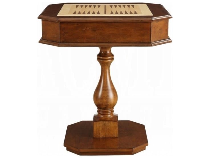 Acme Furniture Bishop Brown Solid Wood Cherry Game Table