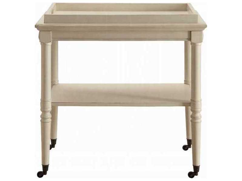 Acme Furniture Wood Antique White Bar Cart