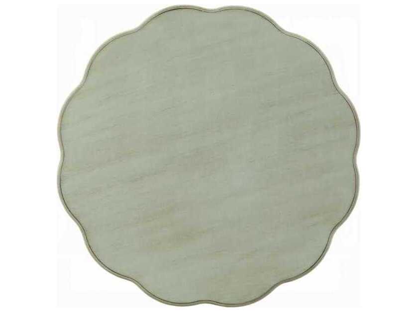 Acme Furniture Fordon Round Wood Antique Green End Table