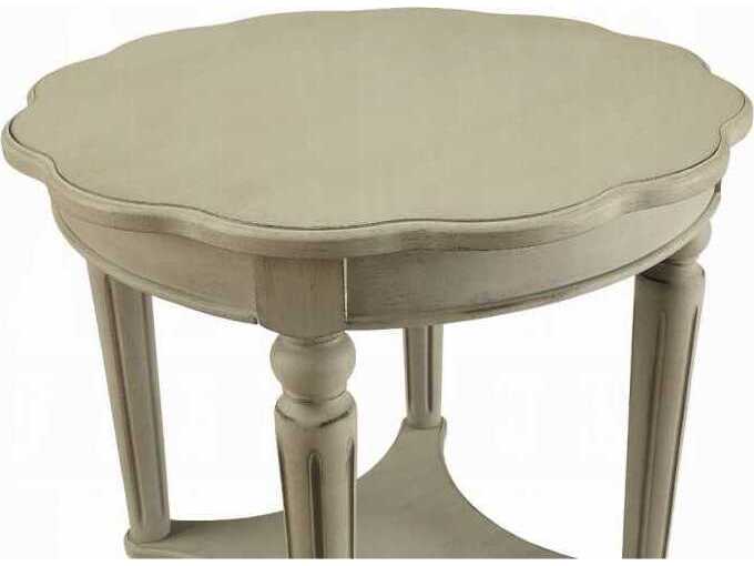 Acme Furniture Fordon Round Wood Antique Slate End Table