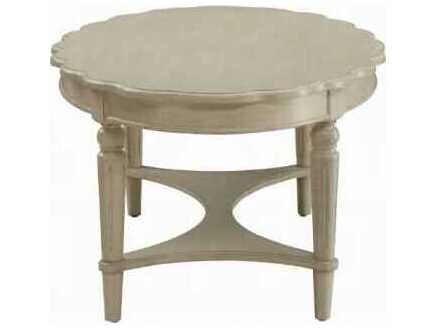 Acme Furniture Fordon Oval Wood Antique White Coffee Table