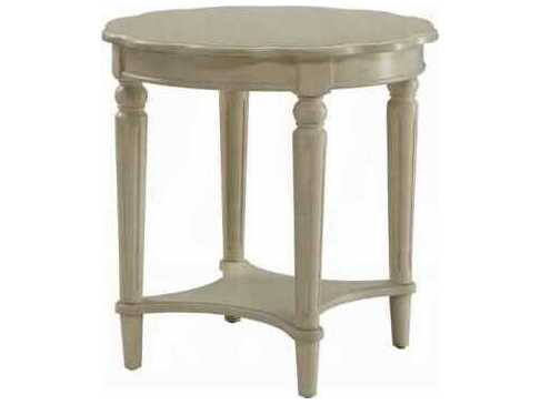 Acme Furniture Fordon Round Wood Antique White End Table