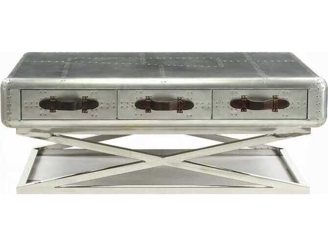 Acme Furniture Brancaster Rectangular Metal Aluminum Coffee Table