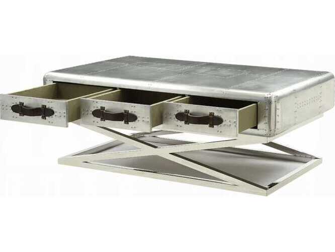 Acme Furniture Brancaster Rectangular Metal Aluminum Coffee Table