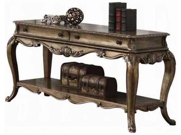 Acme Furniture Ragenardus Rectangular Wood Vintage Oak Console Table