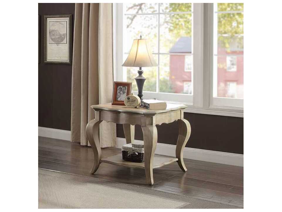 Acme Furniture Chelmsford Wood Antique Taupe End Table