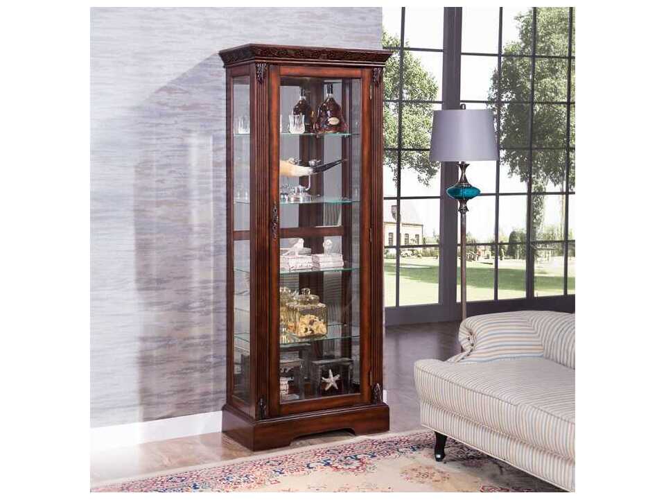 Acme Furniture Birch Wood Cherry Display Cabinet