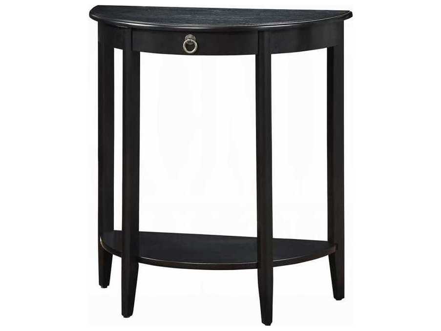 Acme Furniture Demilune Wood Black Console Table