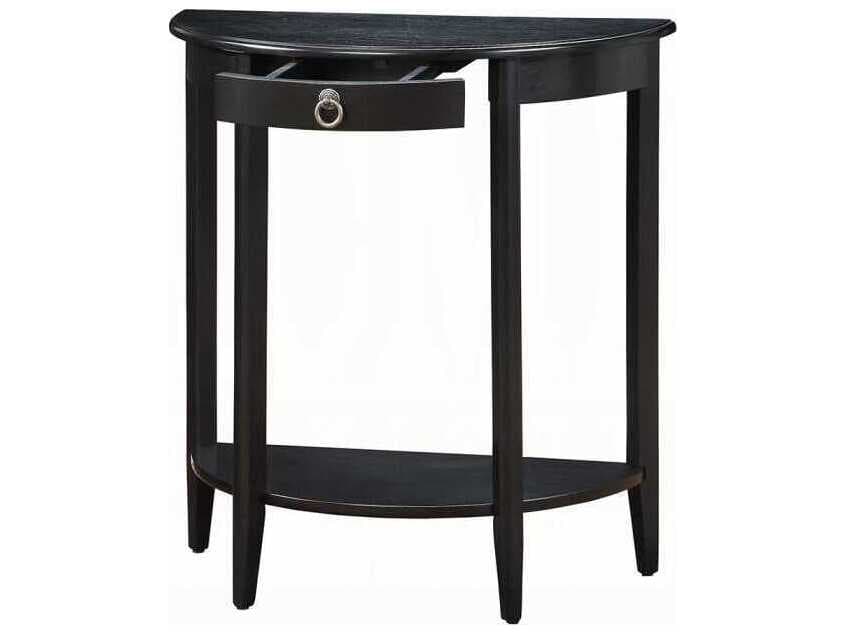 Acme Furniture Demilune Wood Black Console Table