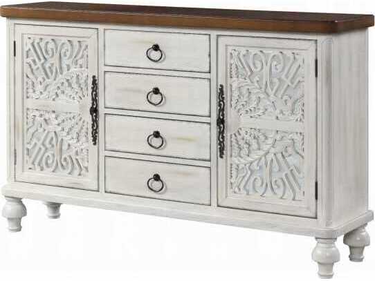 Acme Furniture Antique White Rubberwood Accent Chest