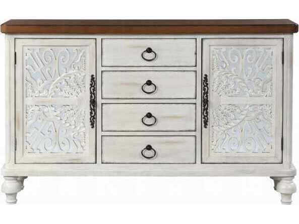 Acme Furniture Antique White Rubberwood Accent Chest