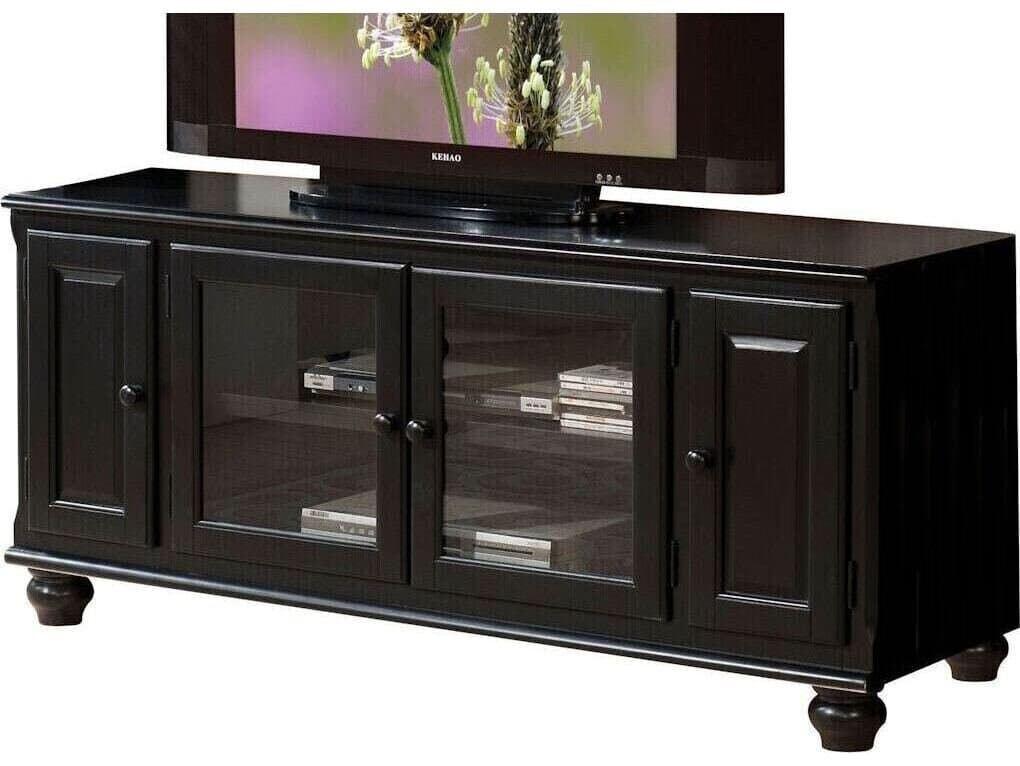 Acme Furniture Ferla 58" Poplar Wood Black Media Console