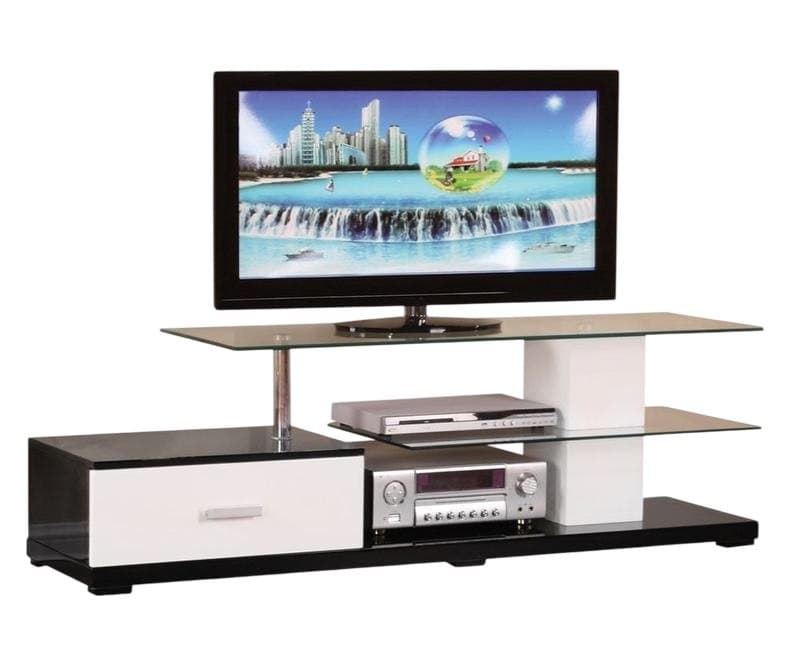 Acme Furniture Ivana 63" White Black Media Console