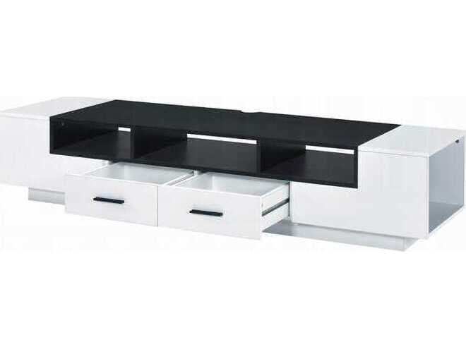 Acme Furniture Armour 70" White Black Media Console
