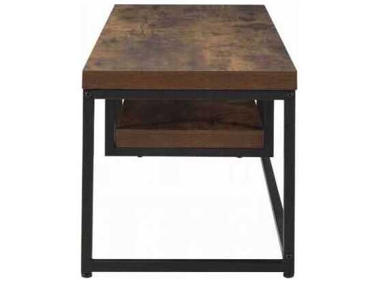 Acme Furniture Bob 47" Weathered Oak Black Metal Media Console