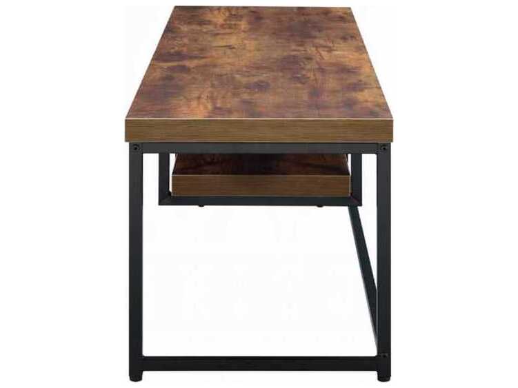 Acme Furniture Bob 59" Weathered Oak Black Metal Media Console