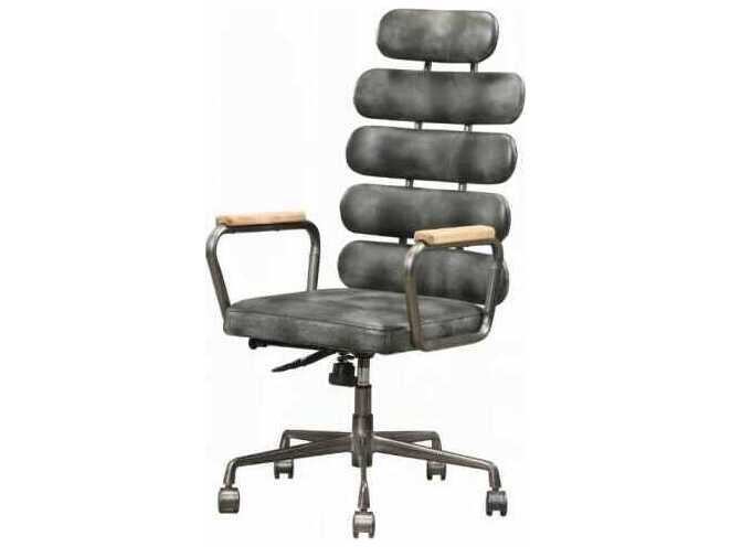 Acme Furniture Calan Leather Adjustable Swivel Computer Office Chair