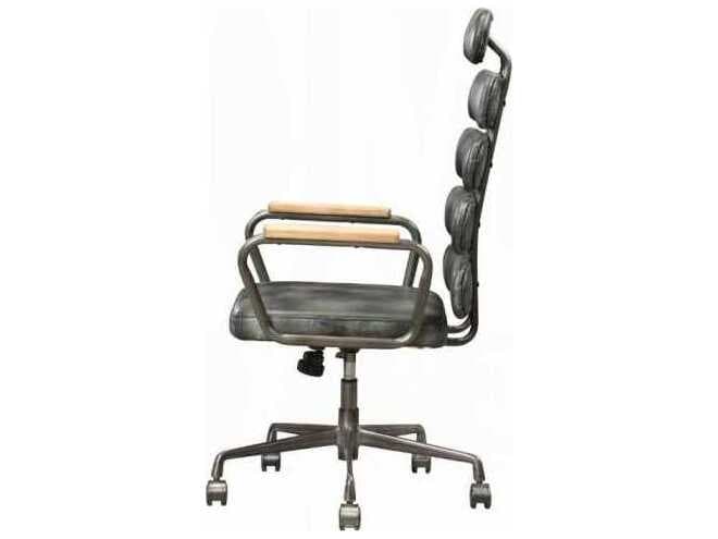 Acme Furniture Calan Leather Adjustable Swivel Computer Office Chair