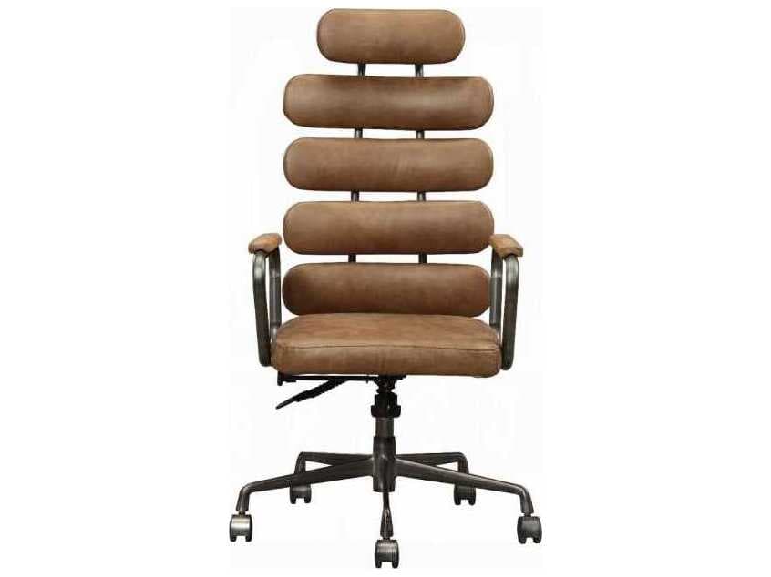 Acme Furniture Calan Leather Adjustable Swivel Computer Office Chair
