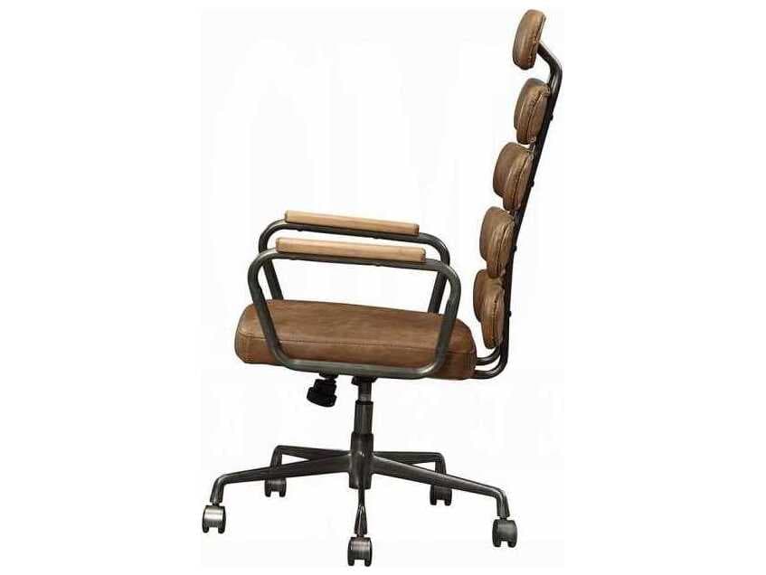 Acme Furniture Calan Leather Adjustable Swivel Computer Office Chair