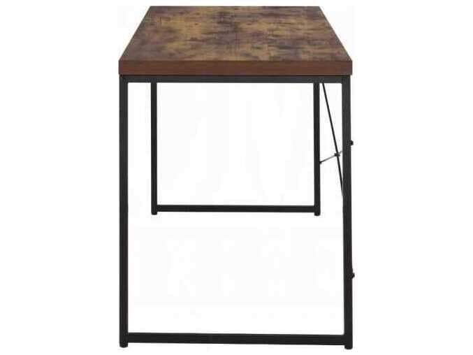 Acme Furniture Bob Weathered Oak Black Brown Writing Desk
