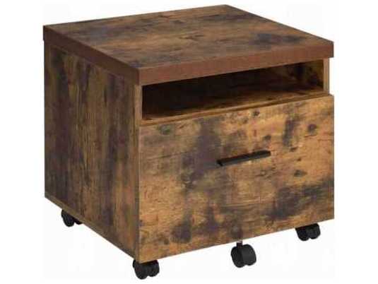 Acme Furniture Bob Weathered Oak Black File Cabinet