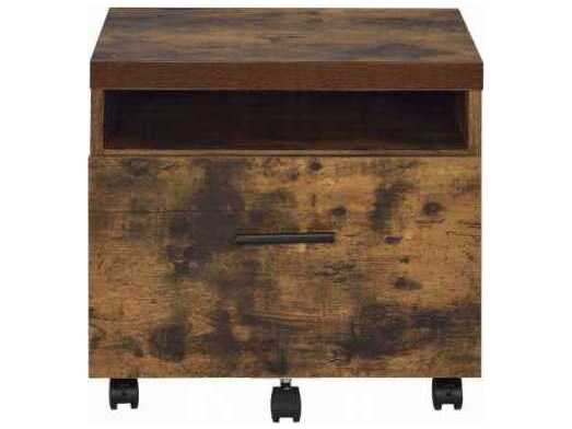 Acme Furniture Bob Weathered Oak Black File Cabinet