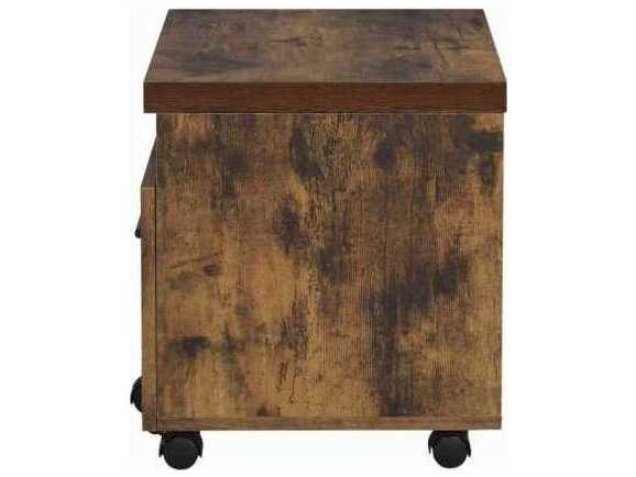 Acme Furniture Bob Weathered Oak Black File Cabinet