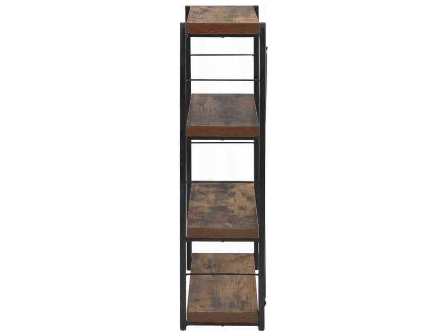 Acme Furniture Bob Weathered Oak Black Bookcase