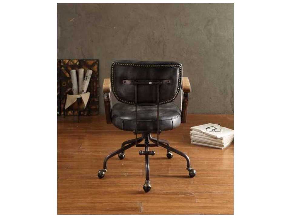 Acme Furniture Hallie Leather Swivel Tilt Task Office Chair
