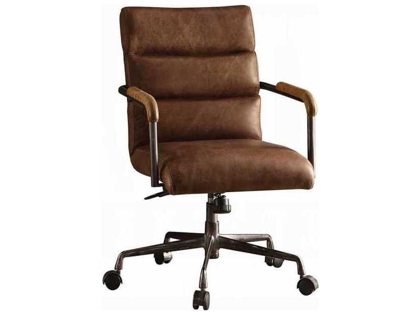 Acme Furniture Harith Leather Adjustable Swivel Task Office Chair