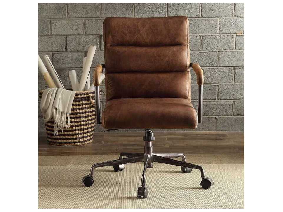 Acme Furniture Harith Leather Adjustable Swivel Task Office Chair