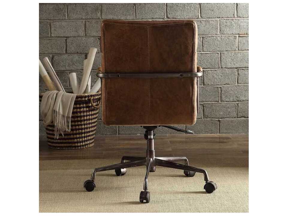 Acme Furniture Harith Leather Adjustable Swivel Task Office Chair