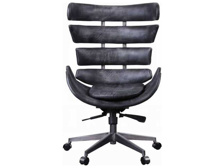 Acme Furniture Leather Adjustable Swivel Executive Desk Chair
