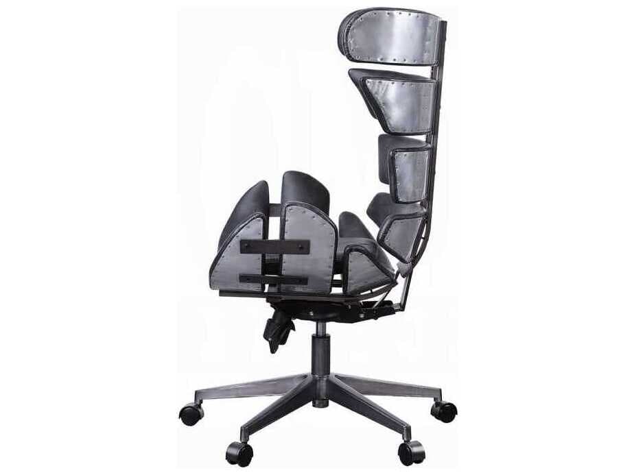 Acme Furniture Leather Adjustable Swivel Executive Desk Chair