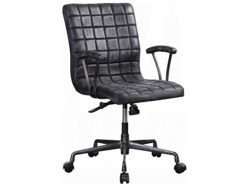 Acme Furniture Leather Adjustable Swivel Computer Office Chair