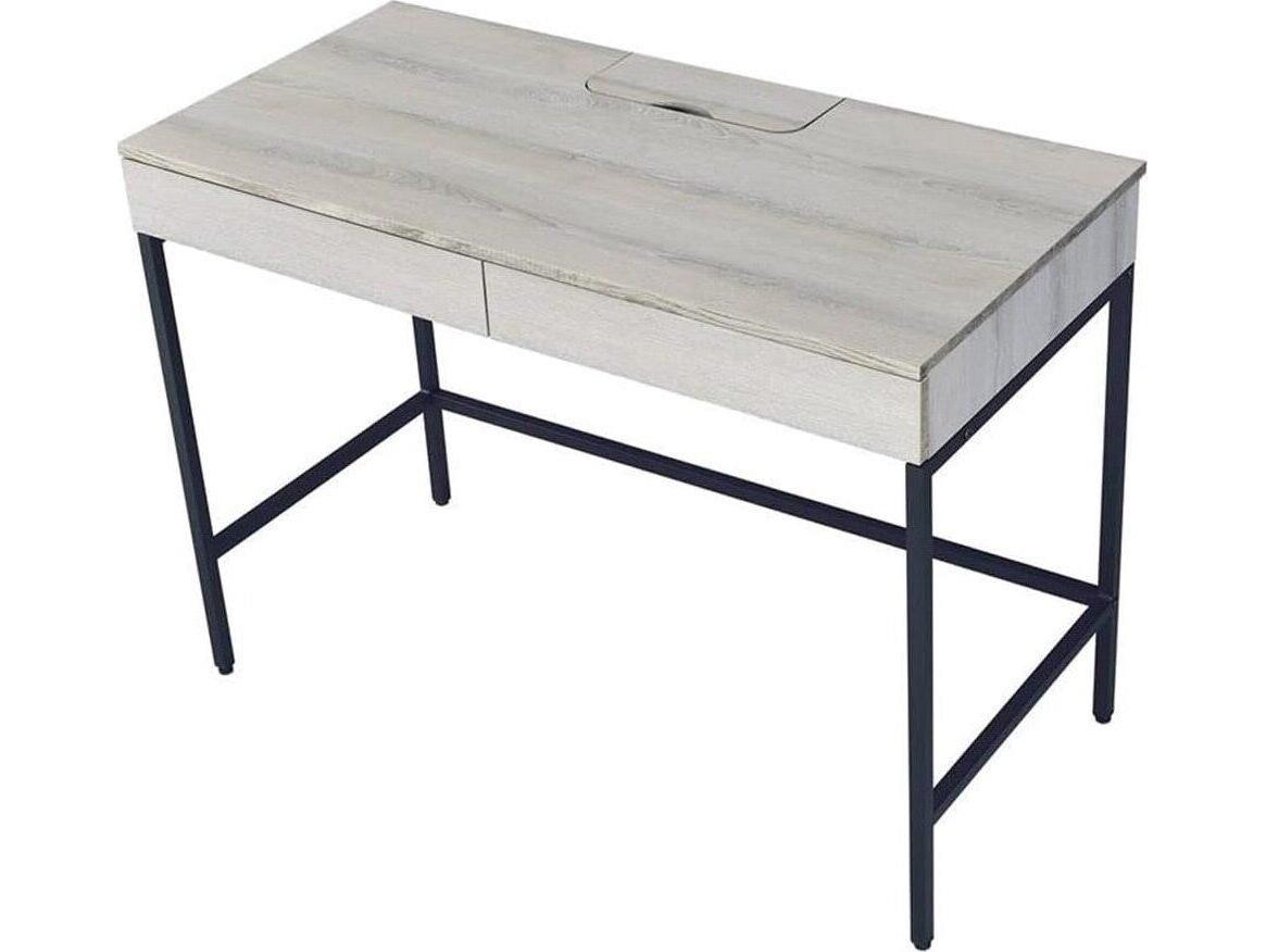 Acme Furniture Wendral Natural Black Writing Desk