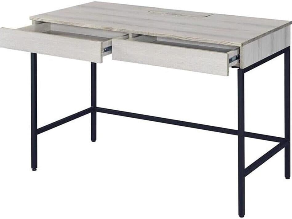 Acme Furniture Wendral Natural Black Writing Desk