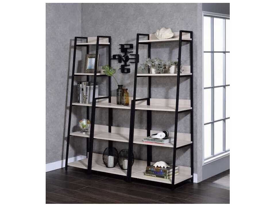 Acme Furniture Wendral Natural Black Bookcase