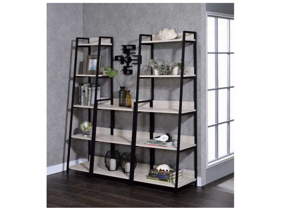Acme Furniture Wendral Natural Black Bookcase