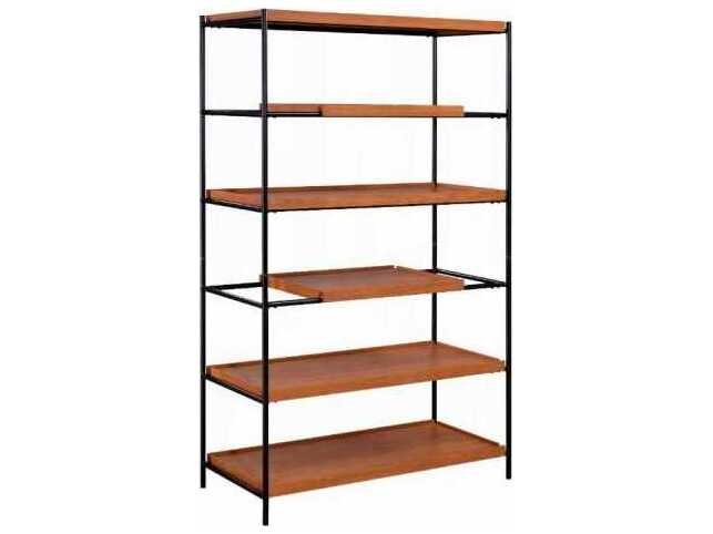 Acme Furniture Oaken Honey Oak Black Bookcase