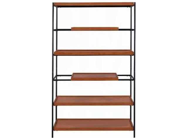 Acme Furniture Oaken Honey Oak Black Bookcase