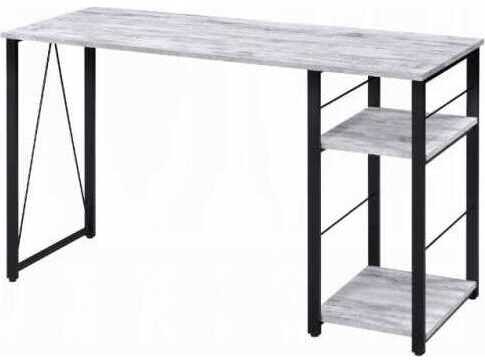 Acme Furniture Vadna Antique White Black Gray Writing Desk