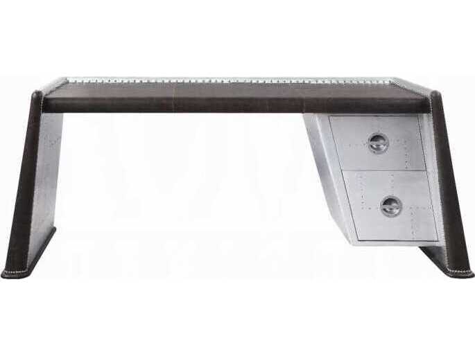 Acme Furniture Brancaster Distress Chocolate Silver Writing Desk