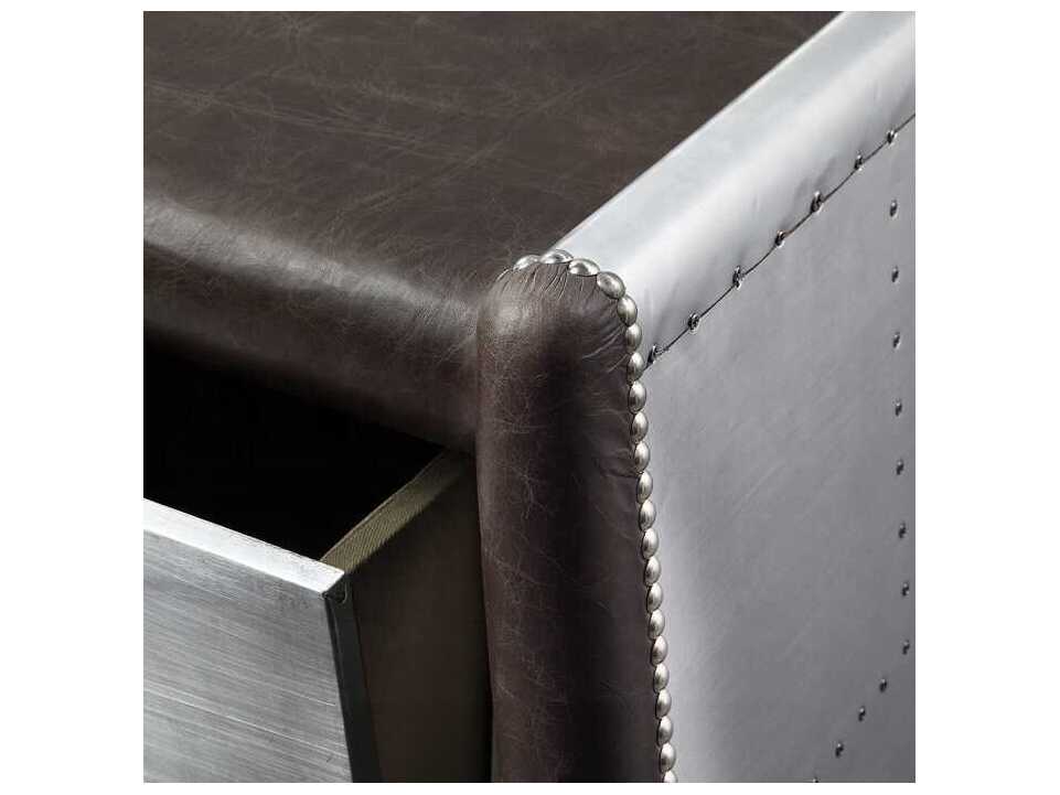 Acme Furniture Brancaster Distress Chocolate Silver Writing Desk