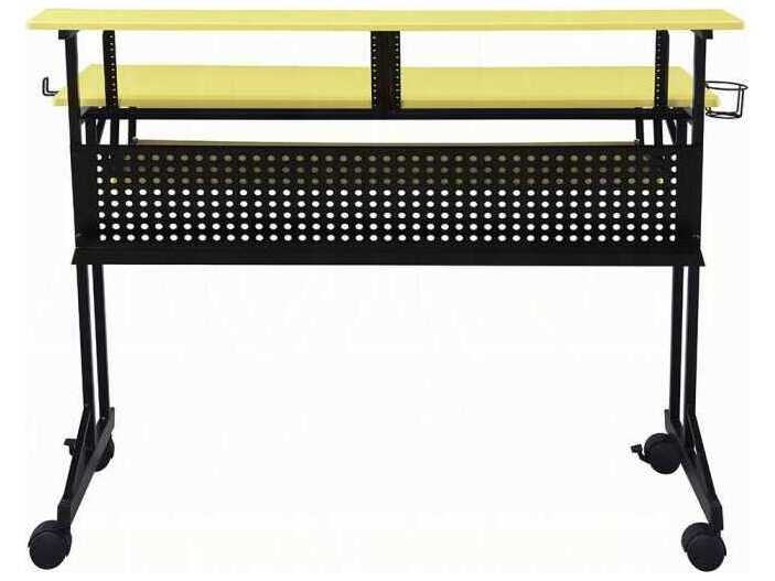 Acme Furniture Suitor Yellow Black Computer Desk
