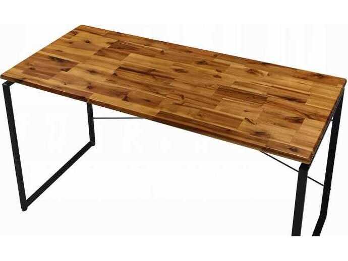 Acme Furniture Jurgen Oak Black Brown Solid Wood Writing Desk