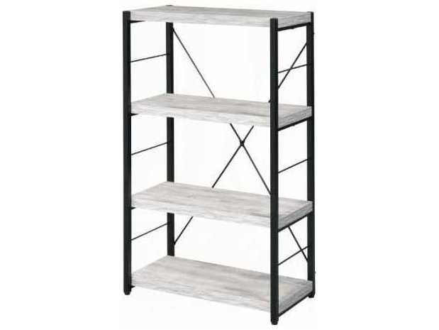 Acme Furniture Bob Antique White Black Bookcase