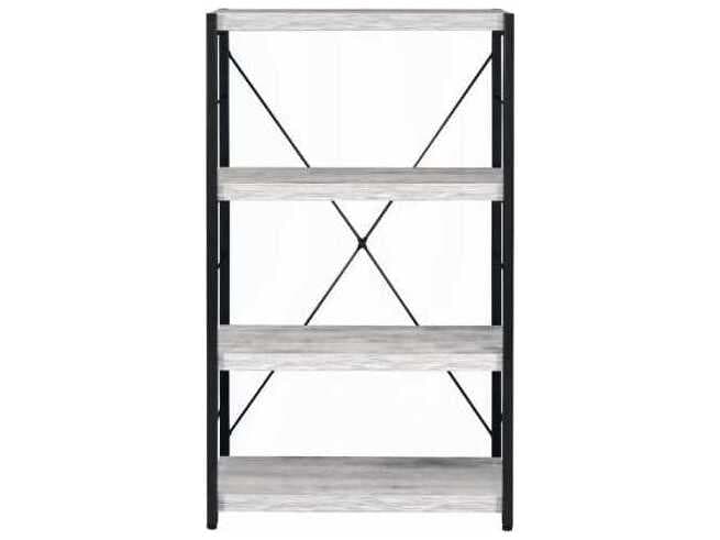 Acme Furniture Bob Antique White Black Bookcase